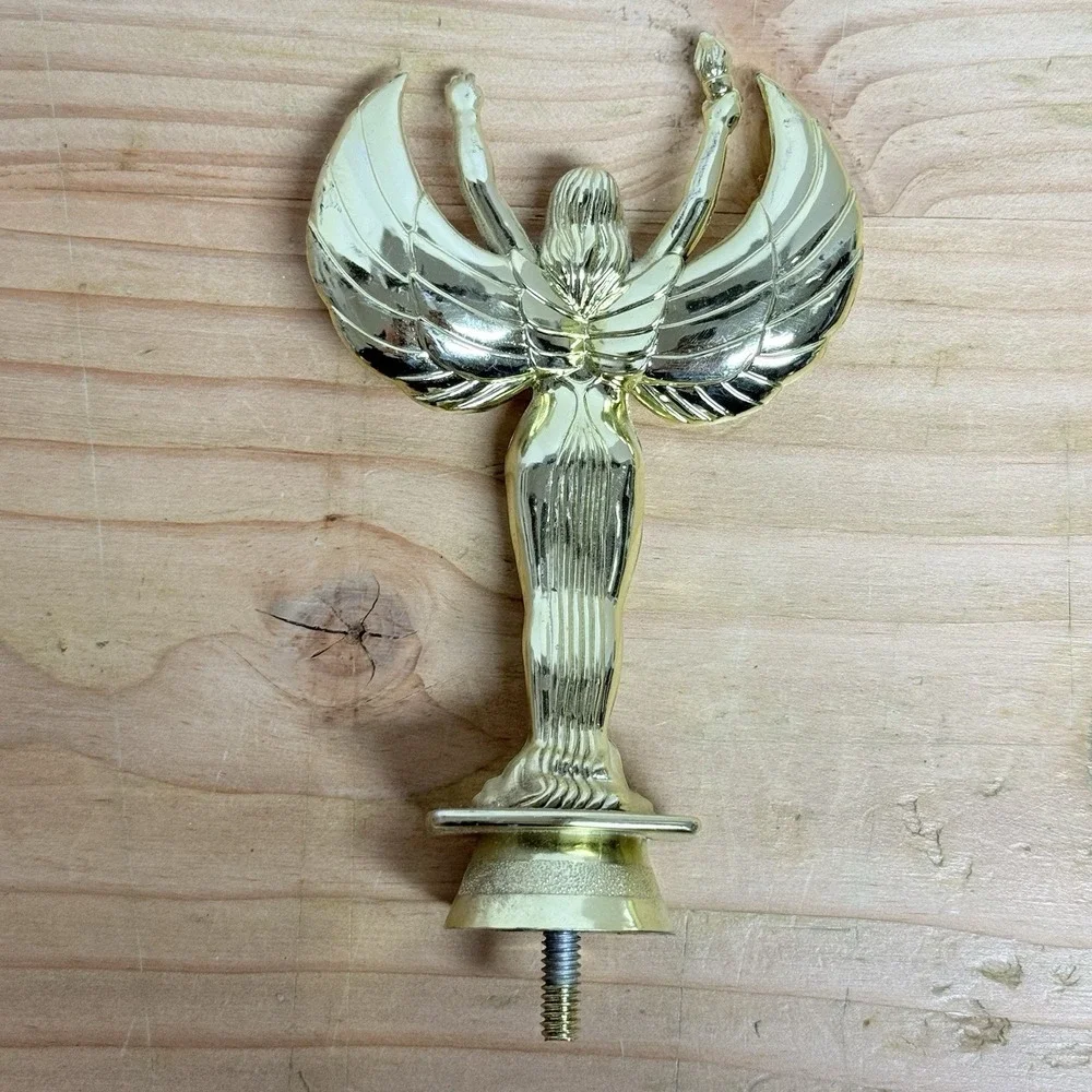 Gold Winged Victory Angel Trophy Topper Plastic 5.5 Inch Replacement